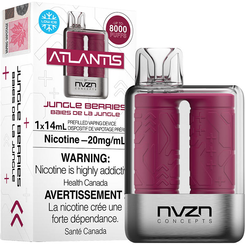 Atlantis by NVZN 8000 puffs Jungle Berries 20mg disposable