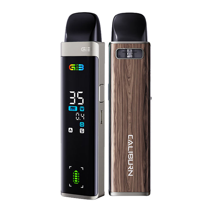 Caliburn G3 Pro open pod device kit Brown Wood