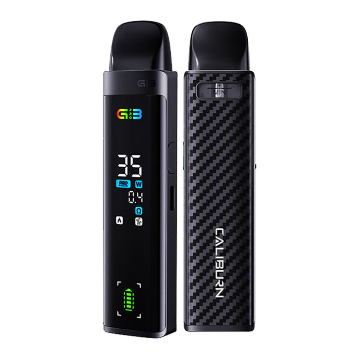 Caliburn G3 Pro open pod device kit Black Carbon