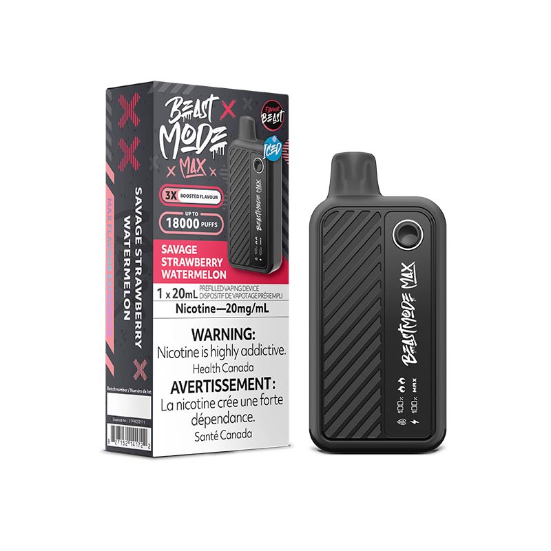 Flavour Beast Mode Max Savage Strawberry Watermelon Iced 18k puffs disposable provincial