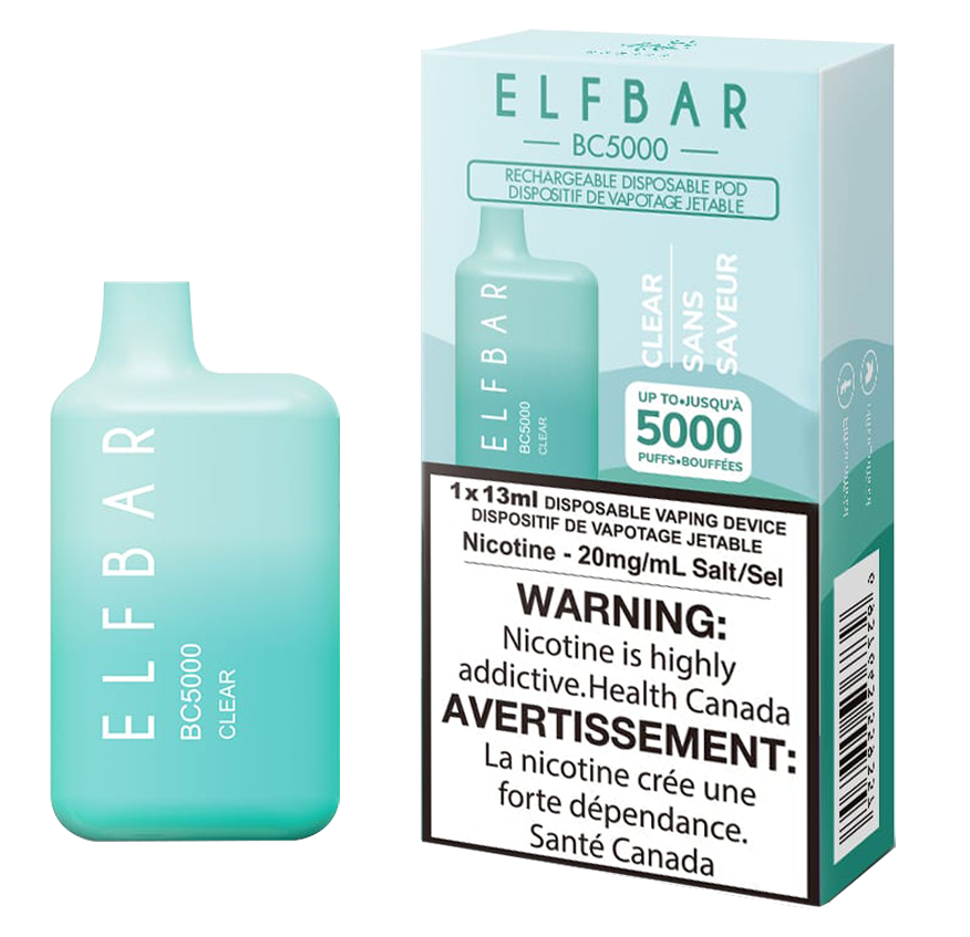 Elf Bar 5000 puffs Clear 20mg disposable