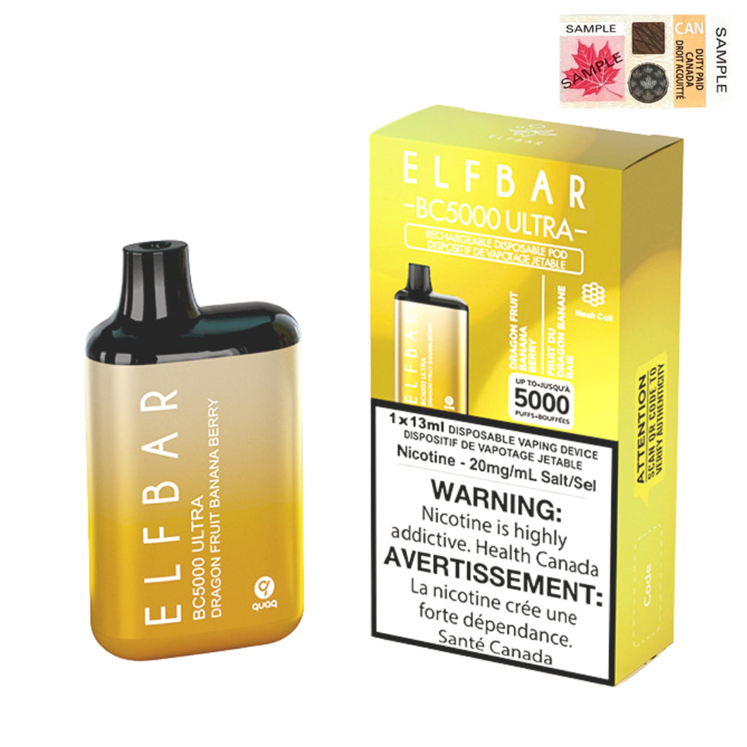 Elf bar BC5000 Ultra Dragon Fruit Banana Berry