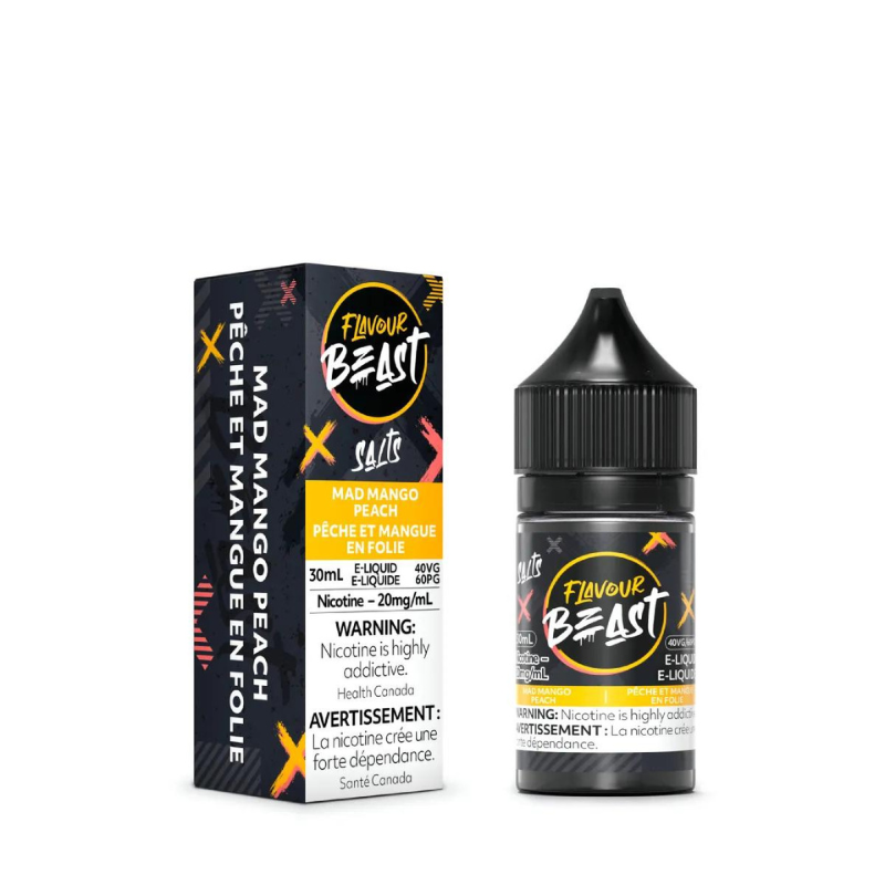 Flavour beast e-liquid Mad Mango Peach 20mg/ml 30ml provincial