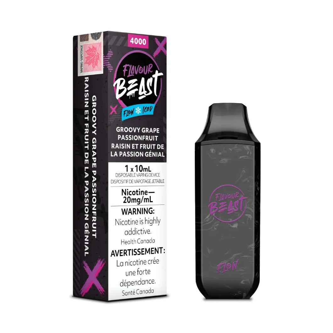 Flavour Beast 4000 Groovy Grape Passionfruit Iced 20mg disposable