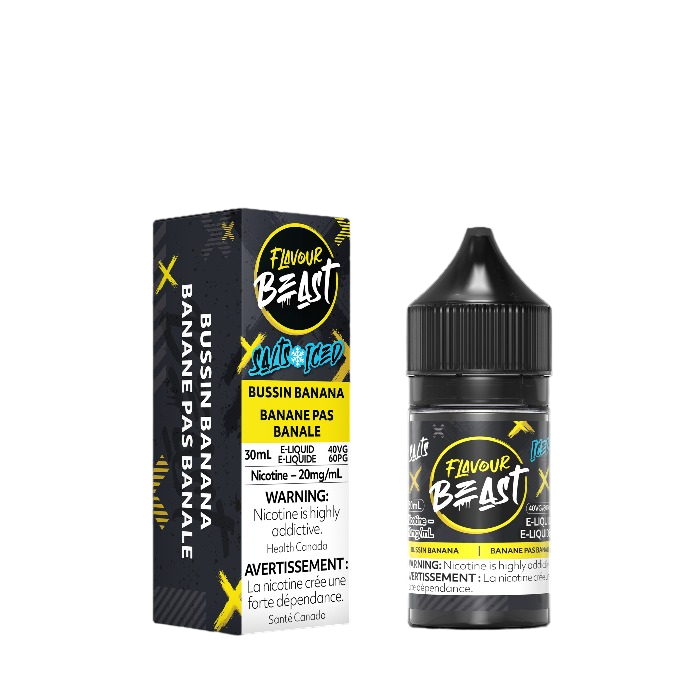 Flavour beast e-liquid Bussin’ Banana Iced  20mg/ml 30ml provincial