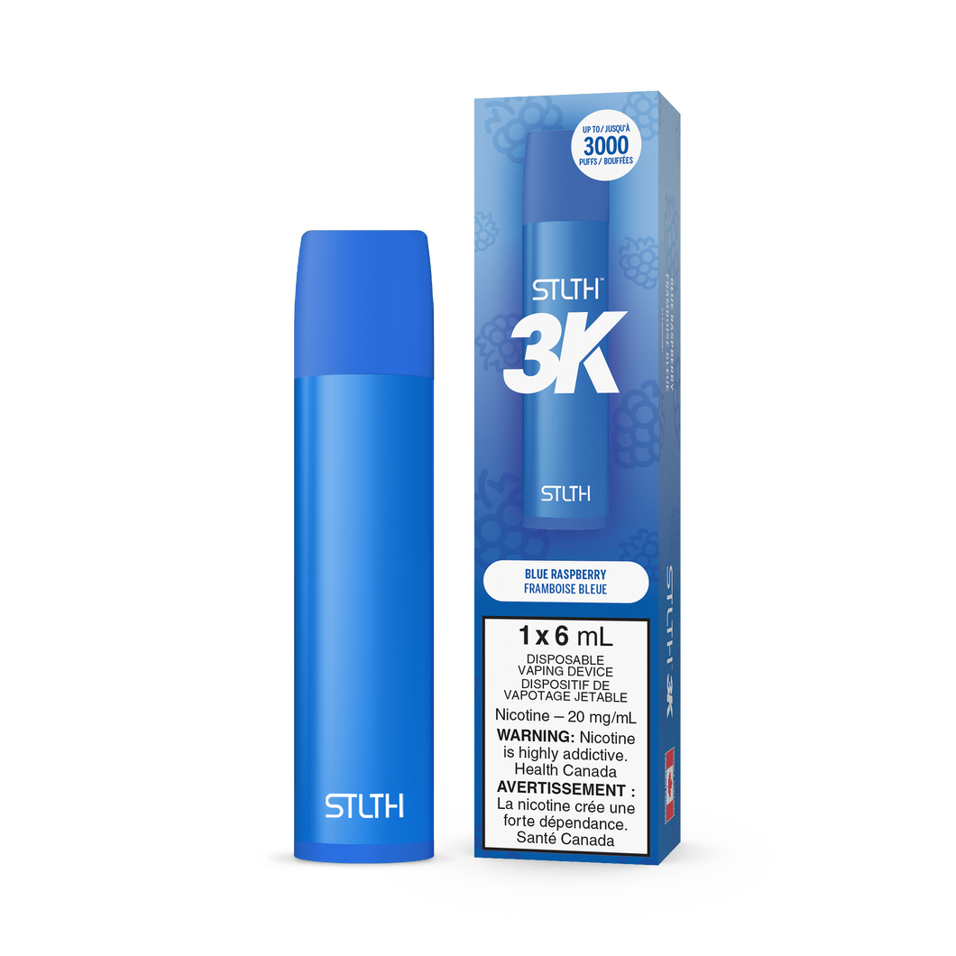 Stlth 3k Blue Raspberry 20mg disposable vape provincial