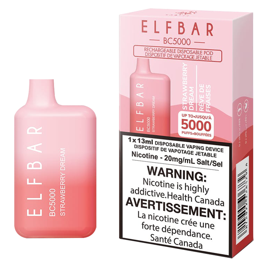 Elf Bar 5000 puffs Strawberry Dream 20mg disposable