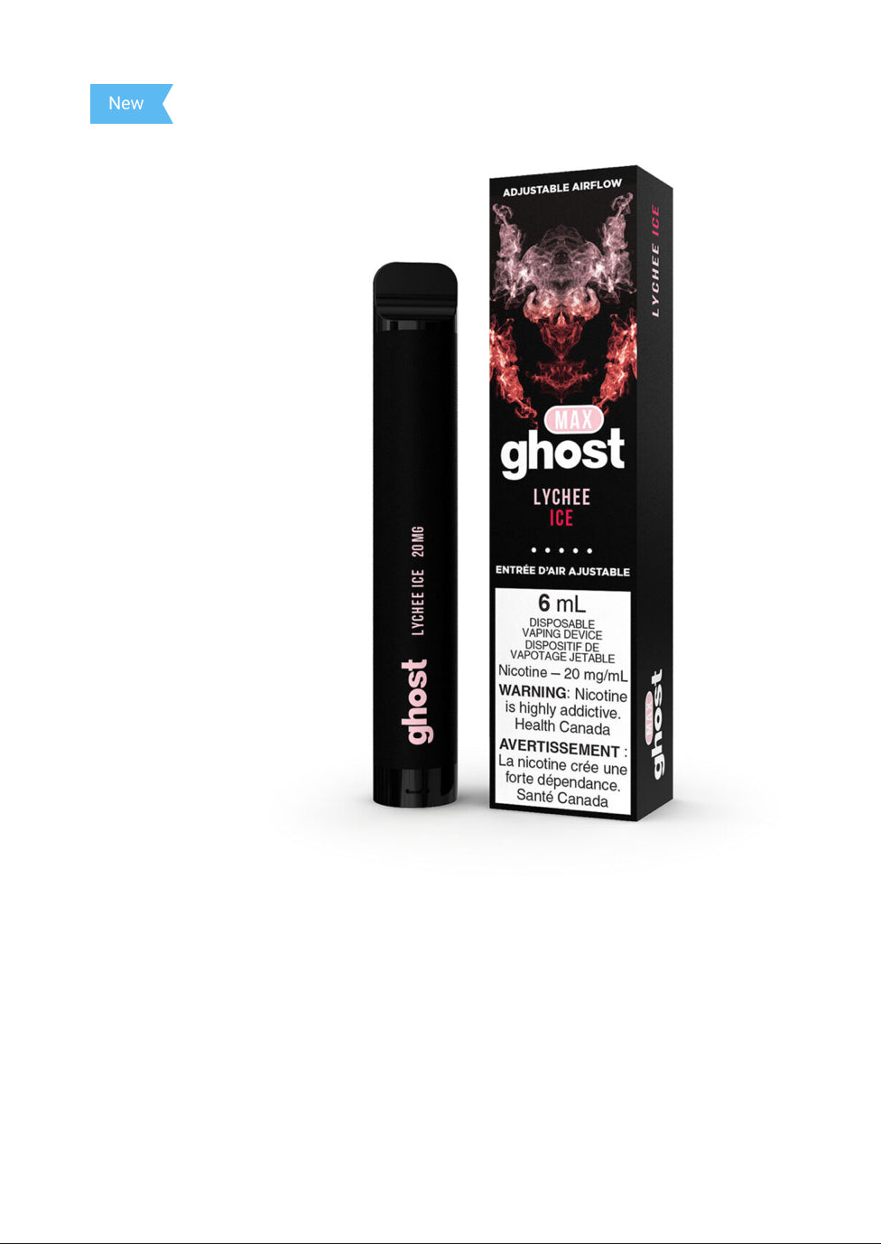 Ghost max lychee ice 20mg disposable