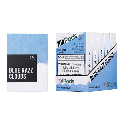 Z pods blue razz clouds 20mg.