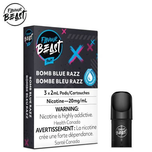 Flavour beast pods bomb blue razz ice