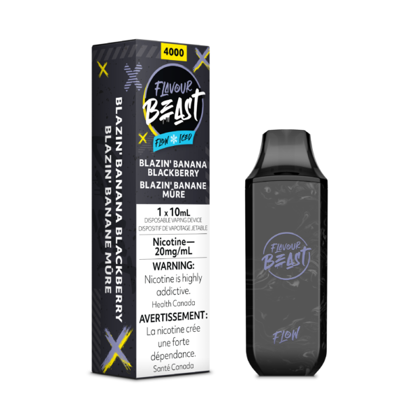 Flavour Beast 5000 Blazin Banana Blackberry Ice 20mg/mL disposable provincial