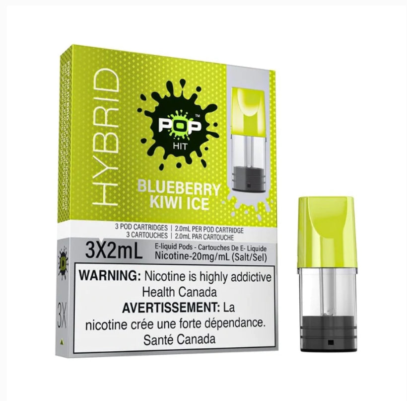 Pop hit blueberry kiwi ice pods 20mg