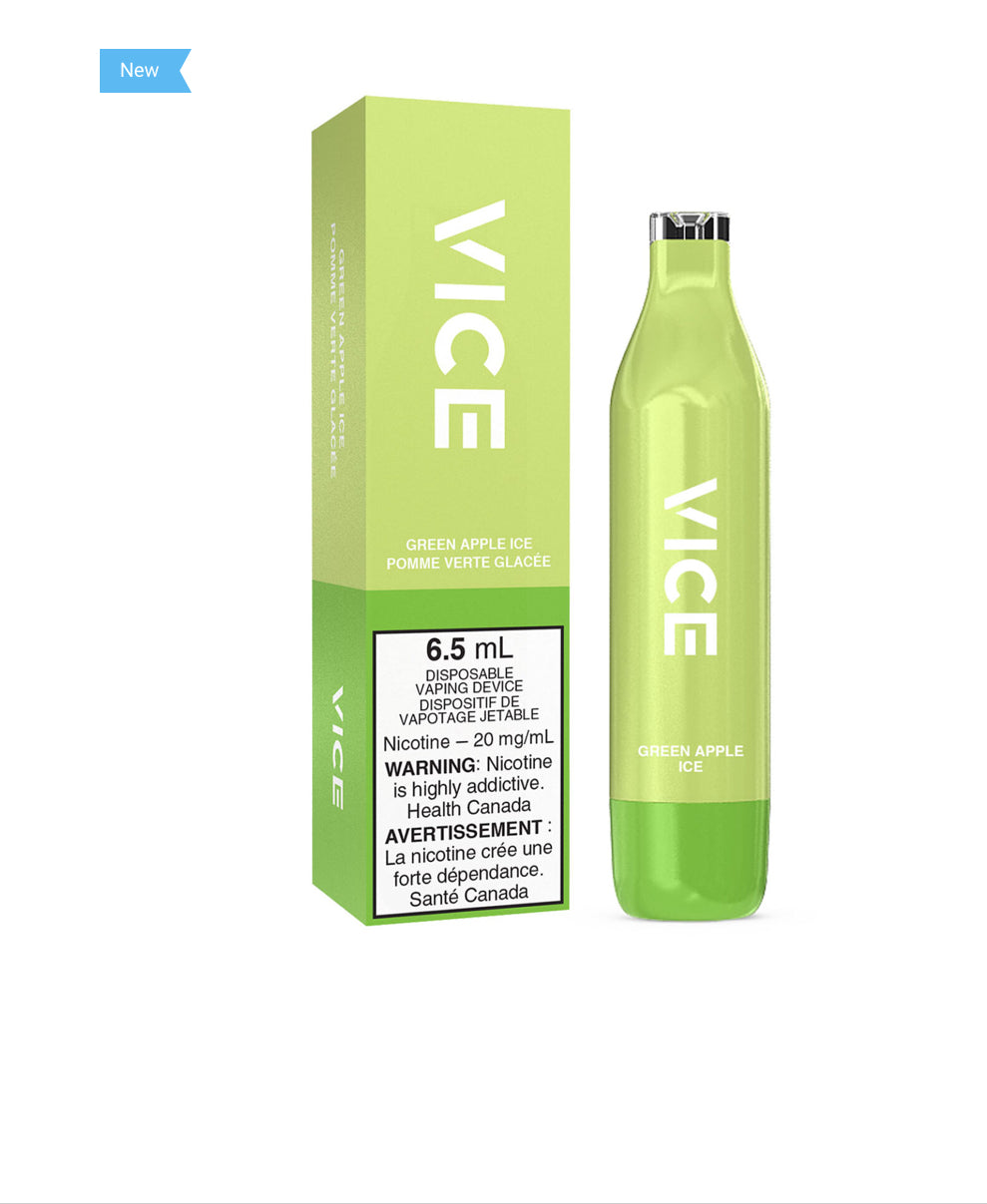 Vice 2500 green apple ice 20mg/mL disposable