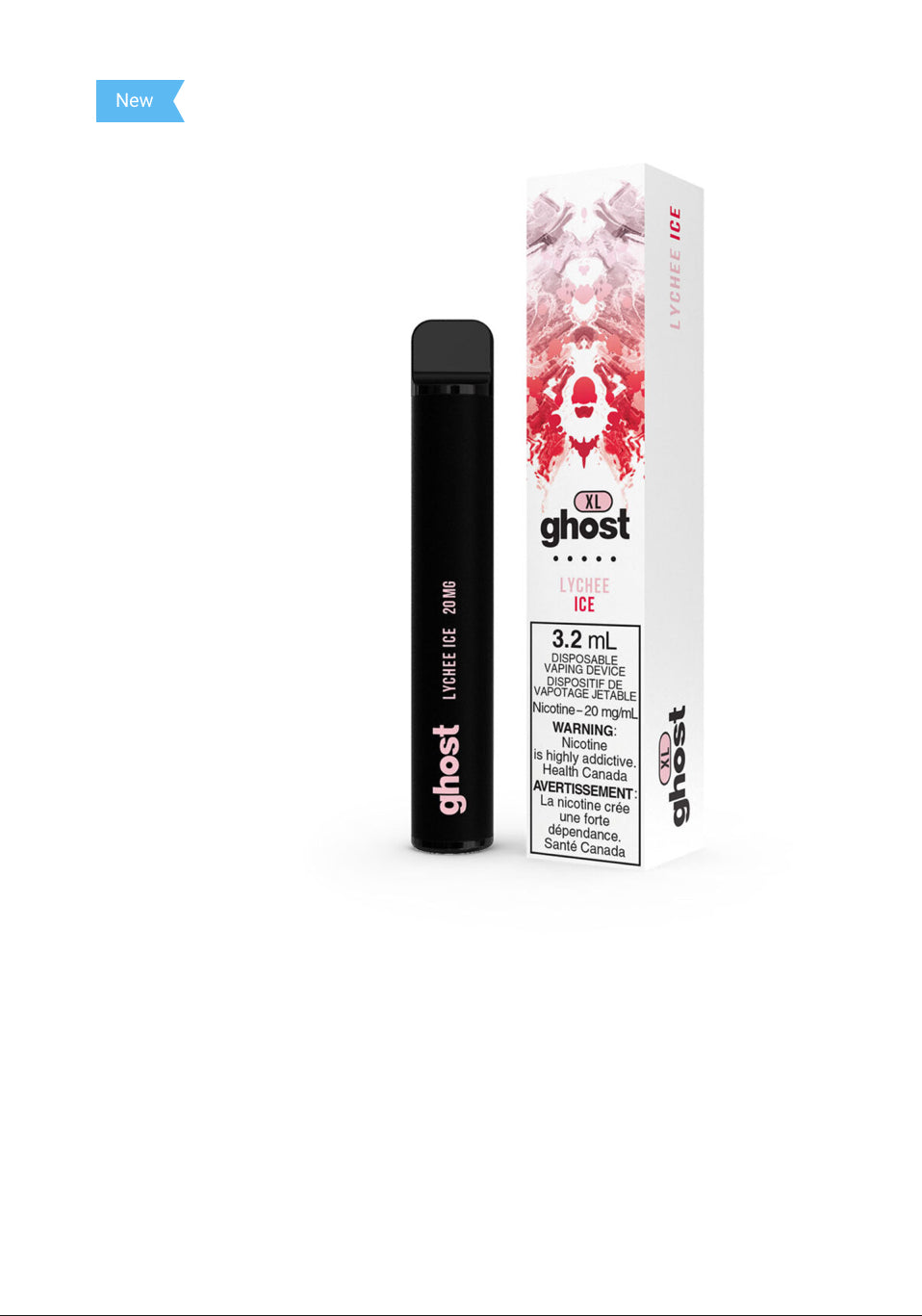 Ghost xl lychee ice 20mg disposable