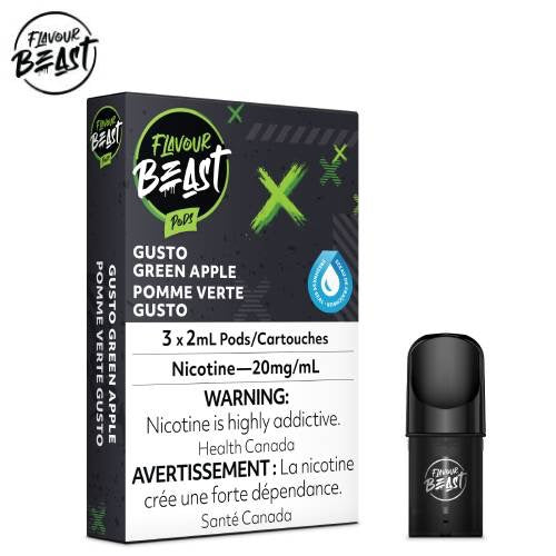 Flavour beast pods gusto green apple