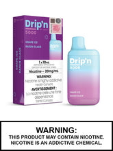 Load image into Gallery viewer, Drip’n grape ice 5000 puffs disposable
