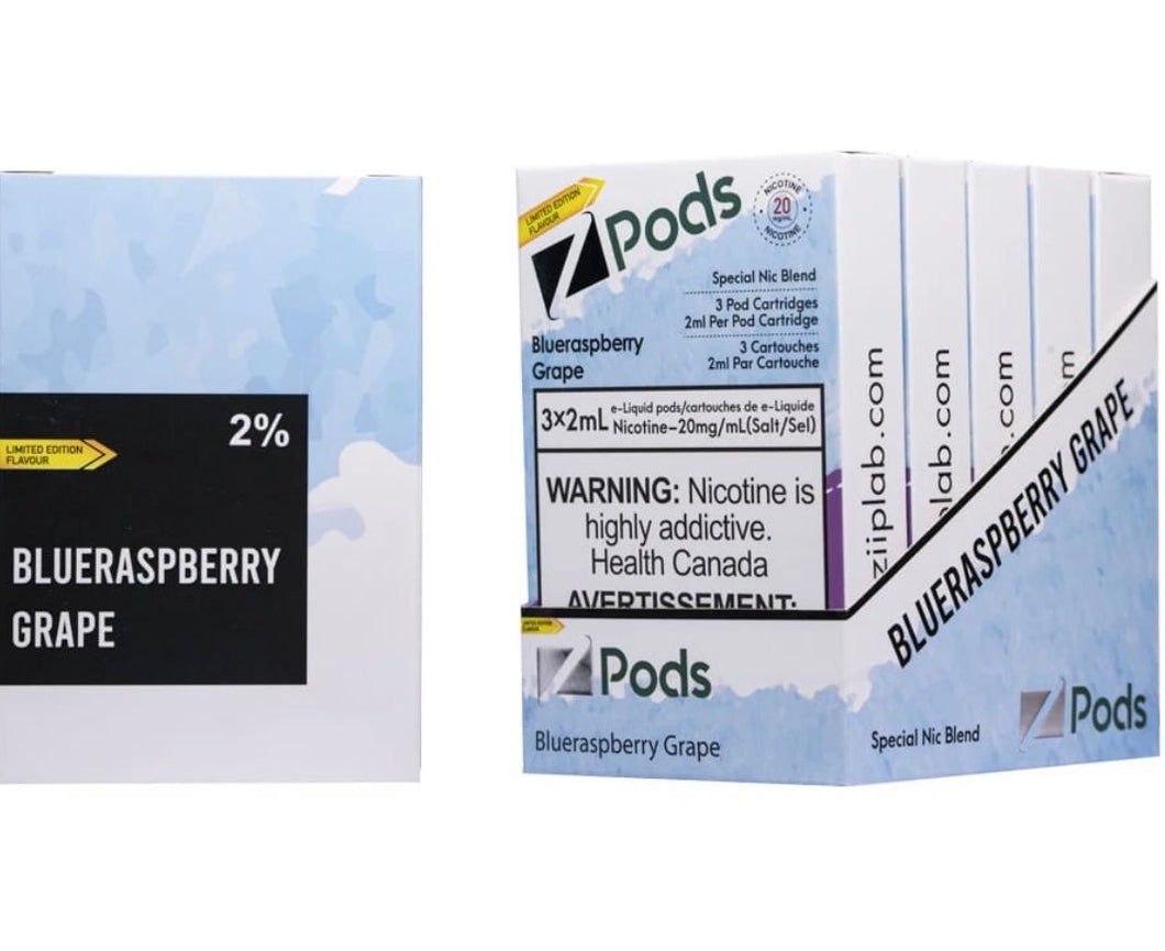 Z pods blueraspberry grape 20mg