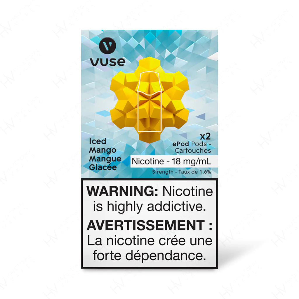 Vuse epod iced mango 18mg/mL ×2