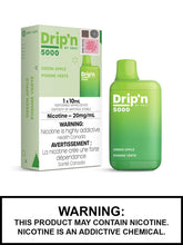 Load image into Gallery viewer, Drip’n green apple 5000 puffs disposable
