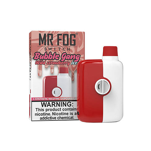 Mr fog switch 5500 20 mg Bubble Gang Wild Strawberry Ice disposable vape rechargeable