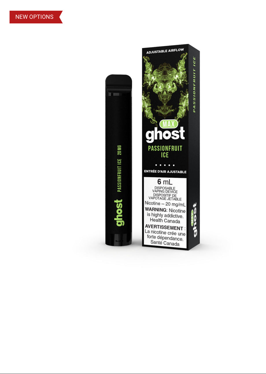 Ghost max passionfruit ice 20mg disposable