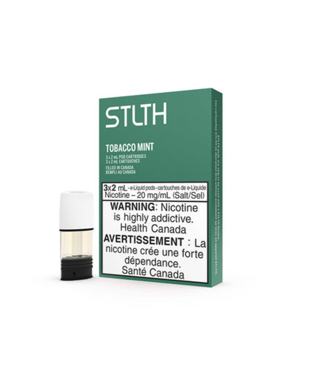 Stlth mountain mint/tobacco mint pods 20mg provincial