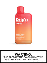 Load image into Gallery viewer, Drip’n mango peach watermelon 5000 puffs disposable
